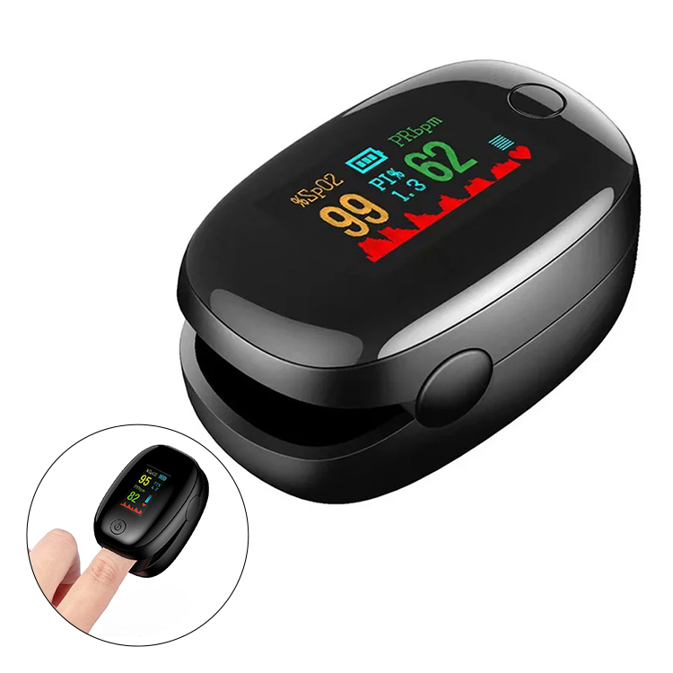 Saturatiemeter voor vinger, unisex ontwerp voor volwassenen en kinderen.