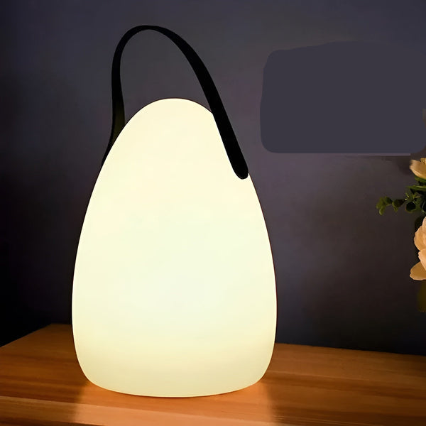 Multicolor LED tafellamp, modern draadloos design, waterdicht, perfect voor sfeer binnen & buiten.