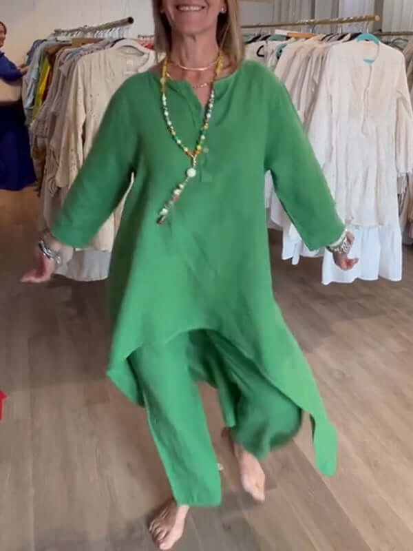 Modieus dames broekpak Wanda, comfortabel en veelzijdig voor elke gelegenheid; zomerkleding.