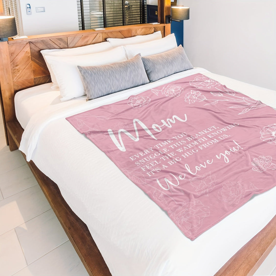 Zachte flanellen knuffeldeken, perfect persoonlijk liefdevol geschenk voor vrouwen voor warmte en comfort thuis.