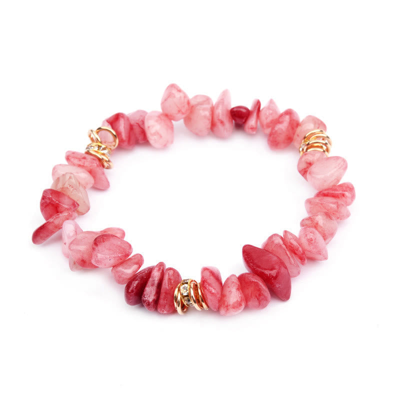 Dames armband Celine, edelstenen en natuursteen, prachtig handgemaakt.