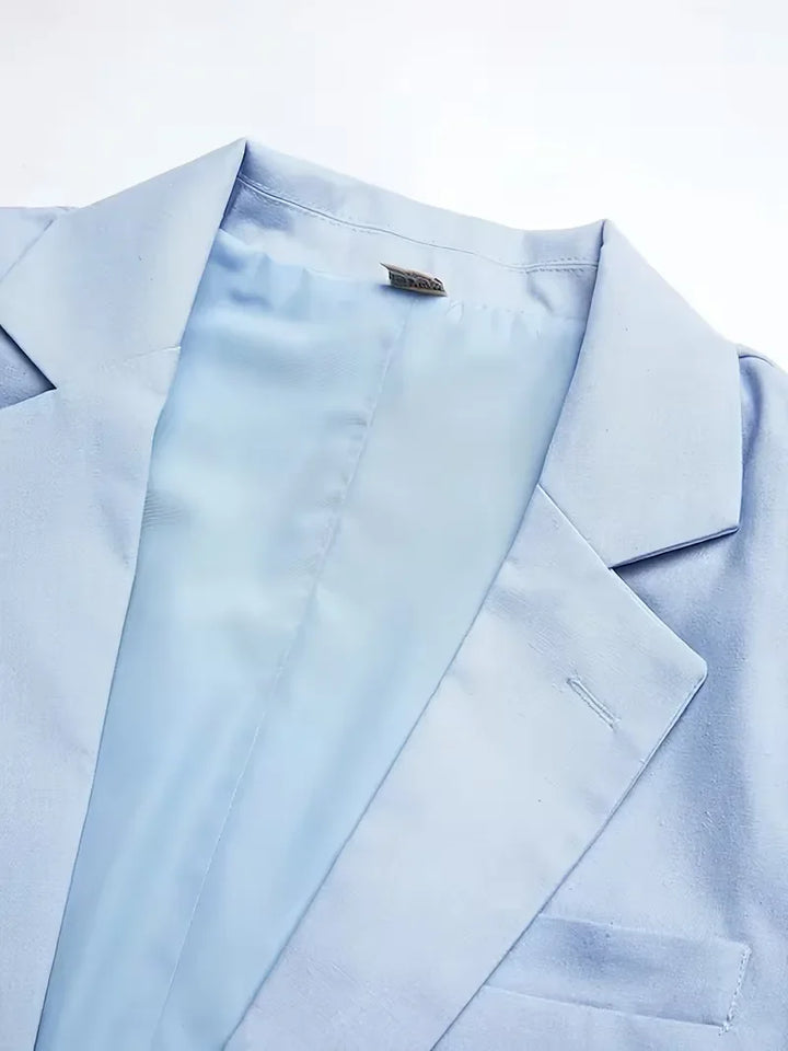 Formeel slim fit herenpak, perfect voor een professionele zakelijke uitstraling of gala.