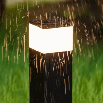 LED Buitenlamp - Rechthoekig Metaal Design
