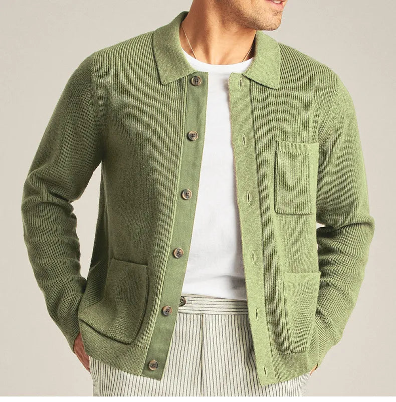 Comfortabel groen Herenvest Xavi, ideaal voor herenmode met een verfijnde, casual uitstraling.