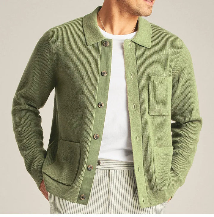 Comfortabel groen Herenvest Xavi, ideaal voor herenmode met een verfijnde, casual uitstraling.