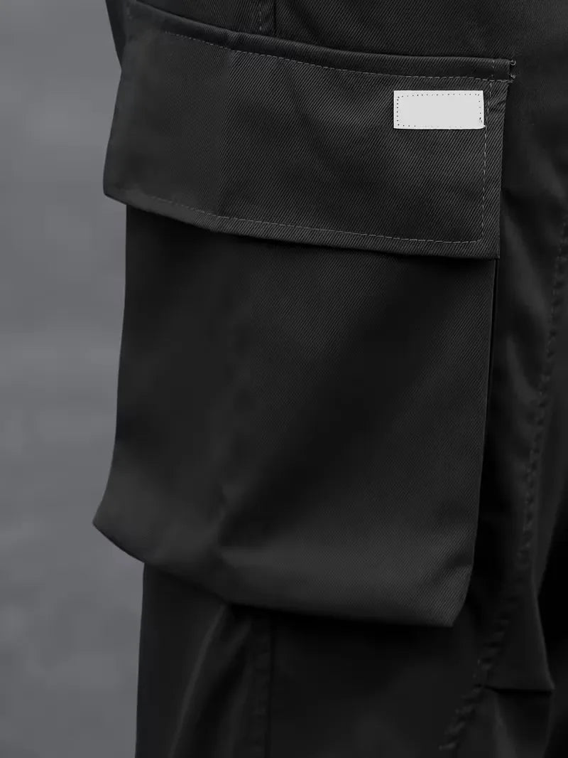 Heren cargo broek in koffiekleur, comfortabel voor de lente, met elastische taille.