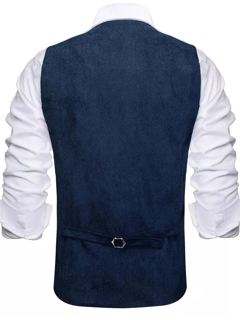 Heren gilet in grote maten, V-hals en knoopsluiting, comfortabel en stijlvol.