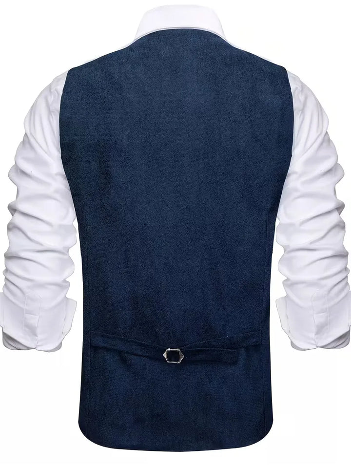 Heren gilet in grote maten, V-hals en knoopsluiting, comfortabel en stijlvol.