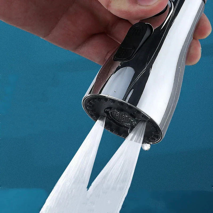 Flexibele 360 graden kraanadapter, eenvoudig te installeren in keuken of badkamer. Meer bereik en controle.