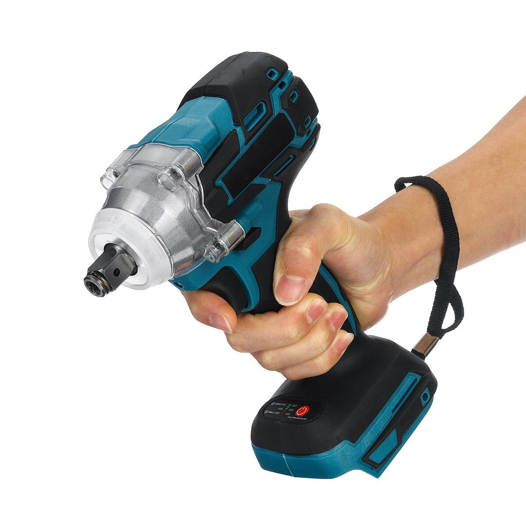 Gedetailleerde weergave van de Pro Drill elektrische slagmoersleutel met robuust design.