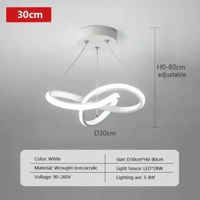 Veelzijdige LED plafondlamp met strak golfdesign, geschikt voor woonkamer, keuken en slaapkamer verlichting.