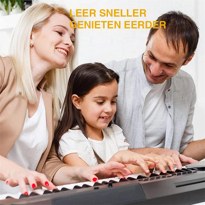 Helder siliconen notenlabels design voor 88-toetsen piano, onmisbaar voor beginners in muziek.