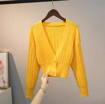 Warme dames cropped trui met ronde hals, ideaal voor een comfortabele herfst outfit.