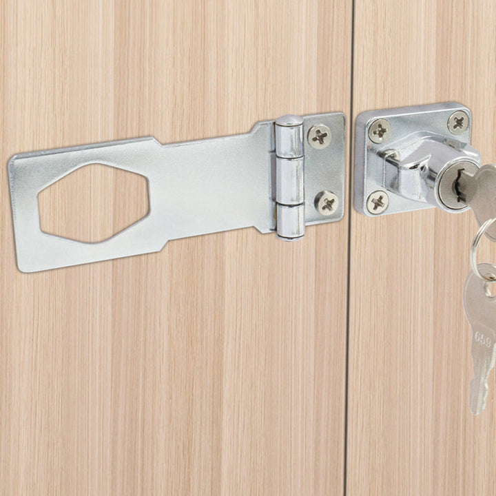 Zilverkleurig boorvrij deurslot van zinklegering. Eenvoudige installatie, extra huisveiligheid.