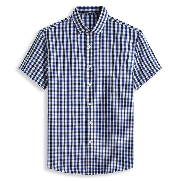 Stijlvol heren plus size overhemd met korte mouwen, comfortabel en trendy, ideaal voor grote maten herenkleding.