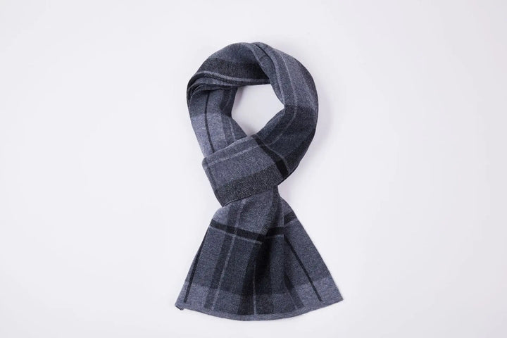 Warme wollen herensjaal, ideaal voor casual of elegante winteroutfits. Winddicht en trendy.