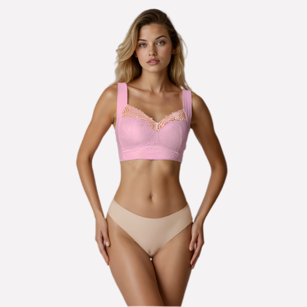 Veelzijdige dames push-up bh zonder beugel, elegant kant en comfortabele lift voor de perfecte dagelijkse look.