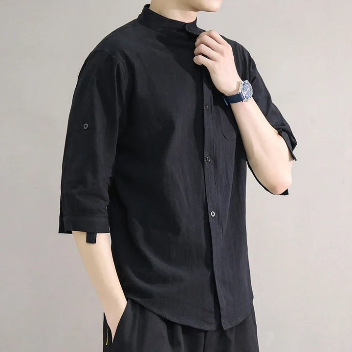 Hoogwaardig heren plus size overhemd, comfortabel en stijlvol, ideaal voor casual en zomerse gelegenheden.