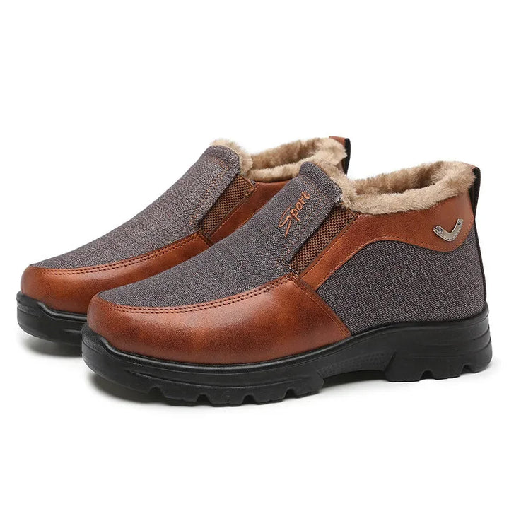 Warme instap herenschoenen, een comfortabel alternatief voor winterlaarzen op koude dagen.