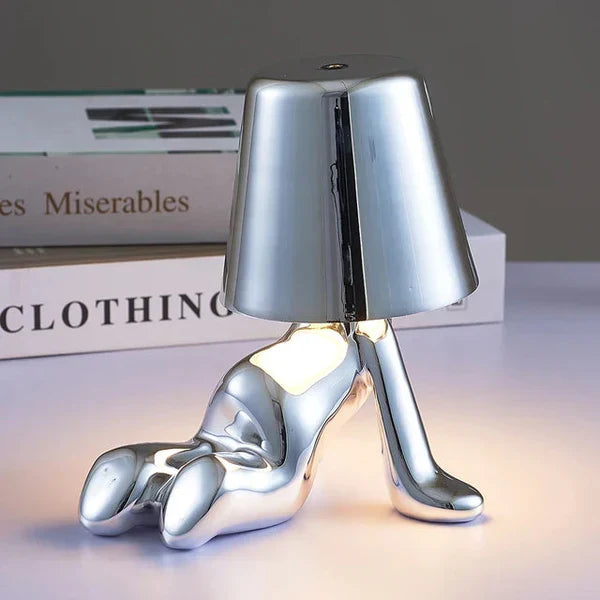 Decoratieve draadloze tafellamp met dimfunctie. USB oplaadbaar en sfeervol LED licht.