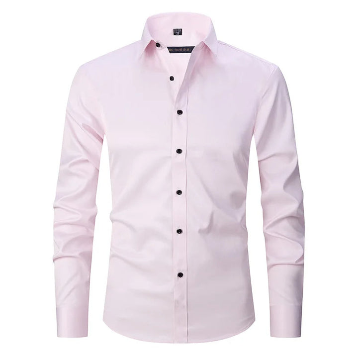 Stijlvol strijkvrij slim fit heren overhemd. Comfortabele, formele kleding voor zakelijke of feestelijke gelegenheden.
