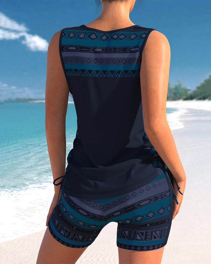 Strandklare dames tankini, stijlvol en comfortabel voor jouw zomeravonturen.