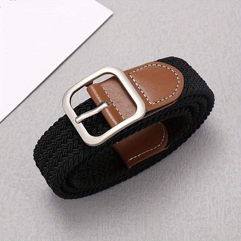 Heren en dames gevlochten riem, elastisch en stijlvol, ideaal accessoire voor diverse outfits.