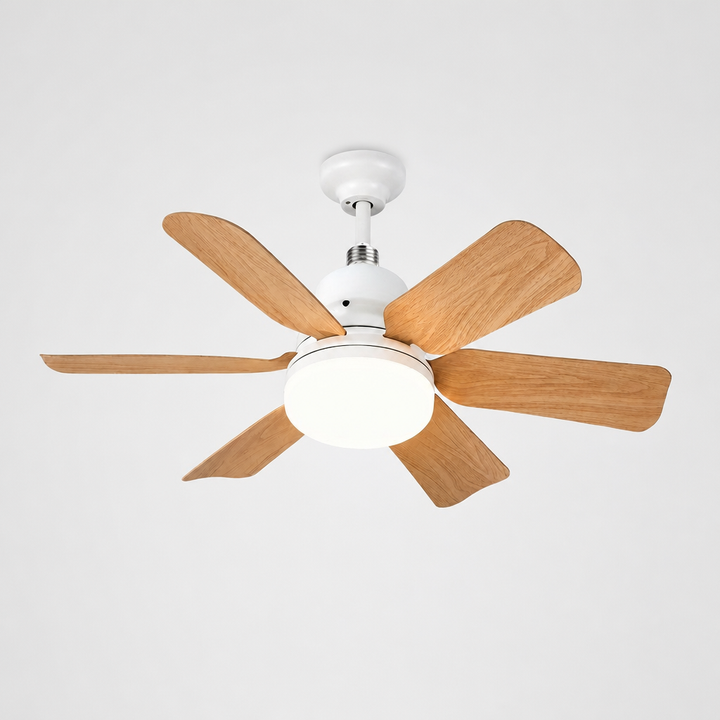 Design plafondlamp met ingebouwde ventilator voor optimale binnenverlichting en comfortabele koeling. LED dimbaar.
