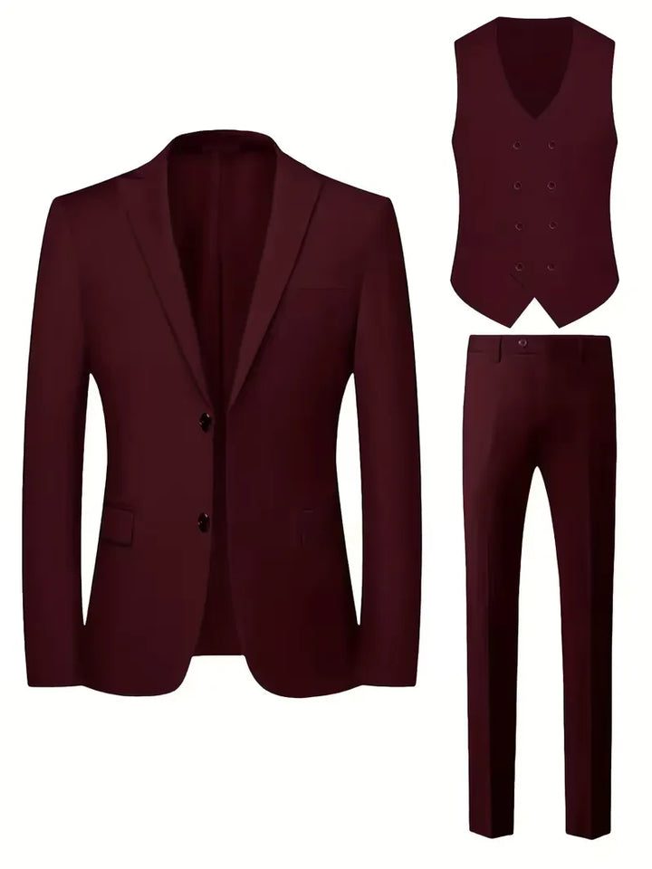 Elegant herenpak, slim fit, driestukspak voor elke man die waarde hecht aan stijl en kwaliteit.