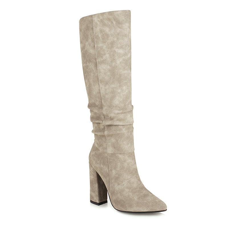 Trendy dameslaarzen met elegante hoge hak en comfortabele pasvorm. Perfecte moderne stijl voor de wintermode.