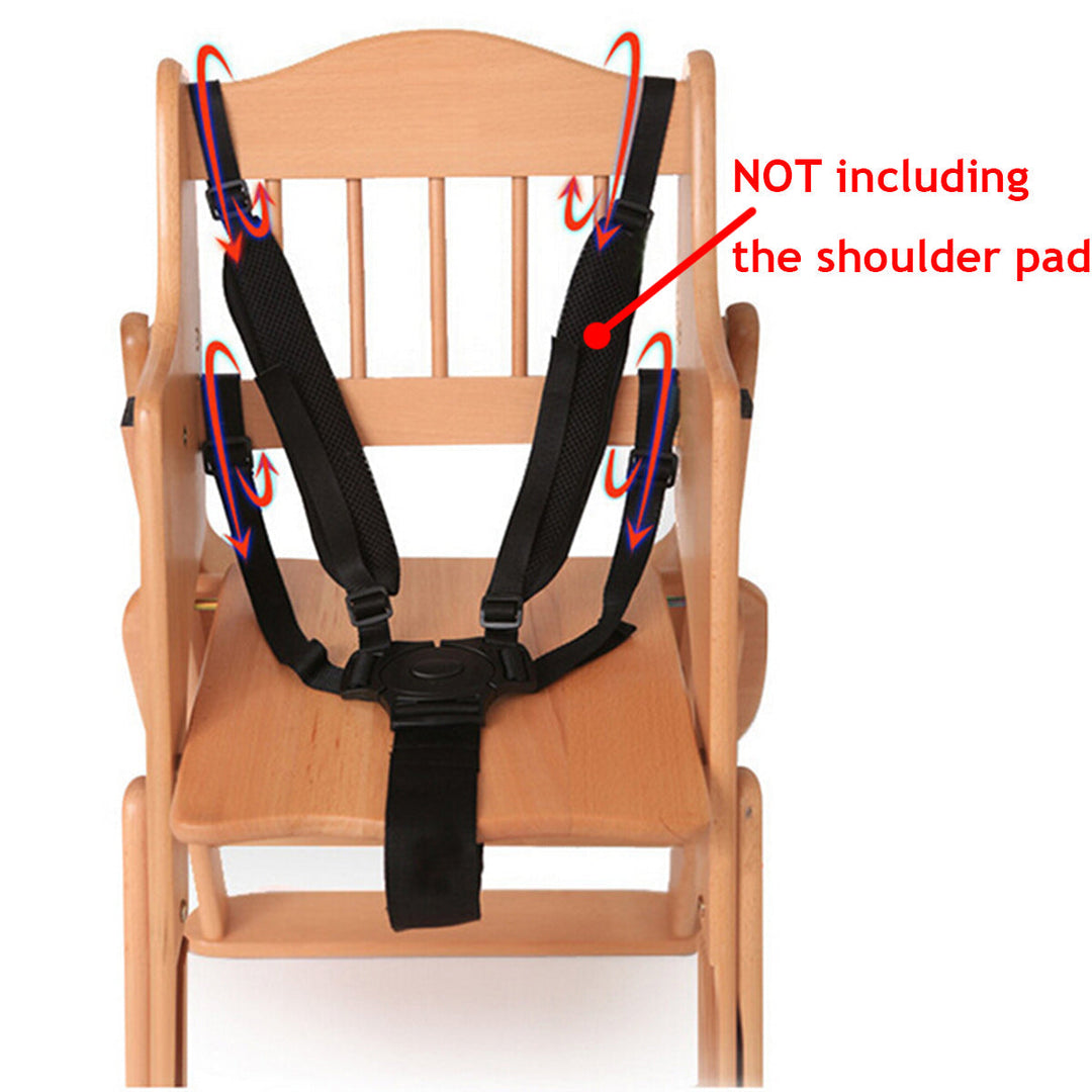 5-punts veiligheidsharnas voor baby's en peuters, garandeert optimale veiligheid in kinderwagen of buggy.