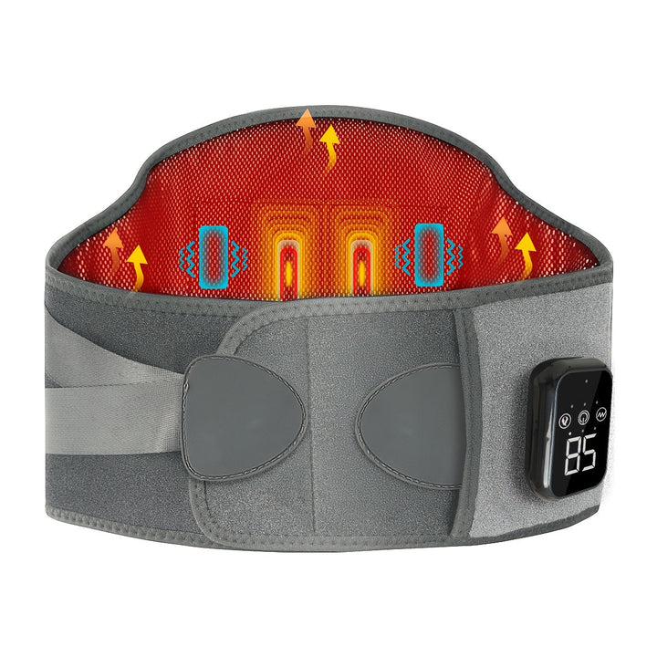 Comfortabele draadloze rug- en taillemassageband, eenvoudig te bedienen voor thuisgebruik of onderweg.