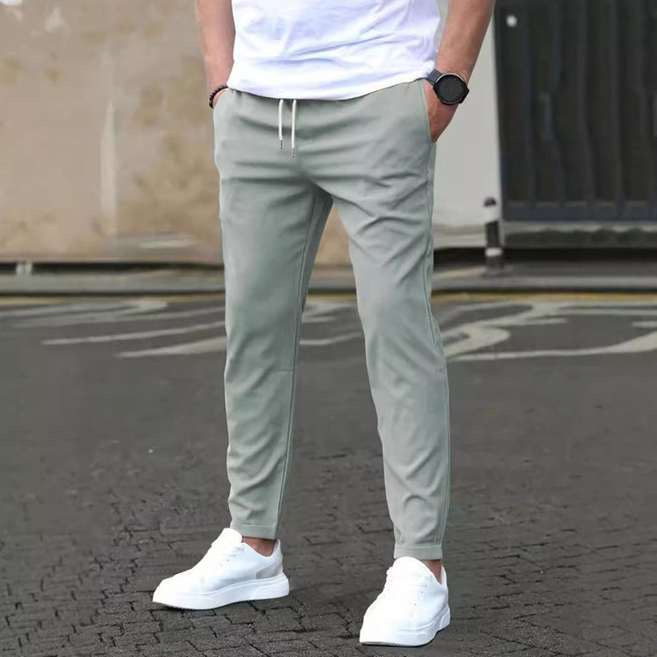 Polyester heren casual broek CJ26, rechte pijpen voor comfort en een stijlvolle, dagelijkse look.