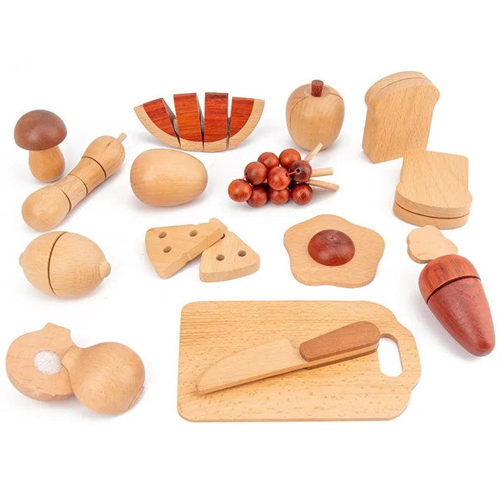 Houten keukenspeelgoed set van CooknTimber, ideaal voor rollenspel en fantasie van kinderen. Duurzaam speelgoed.