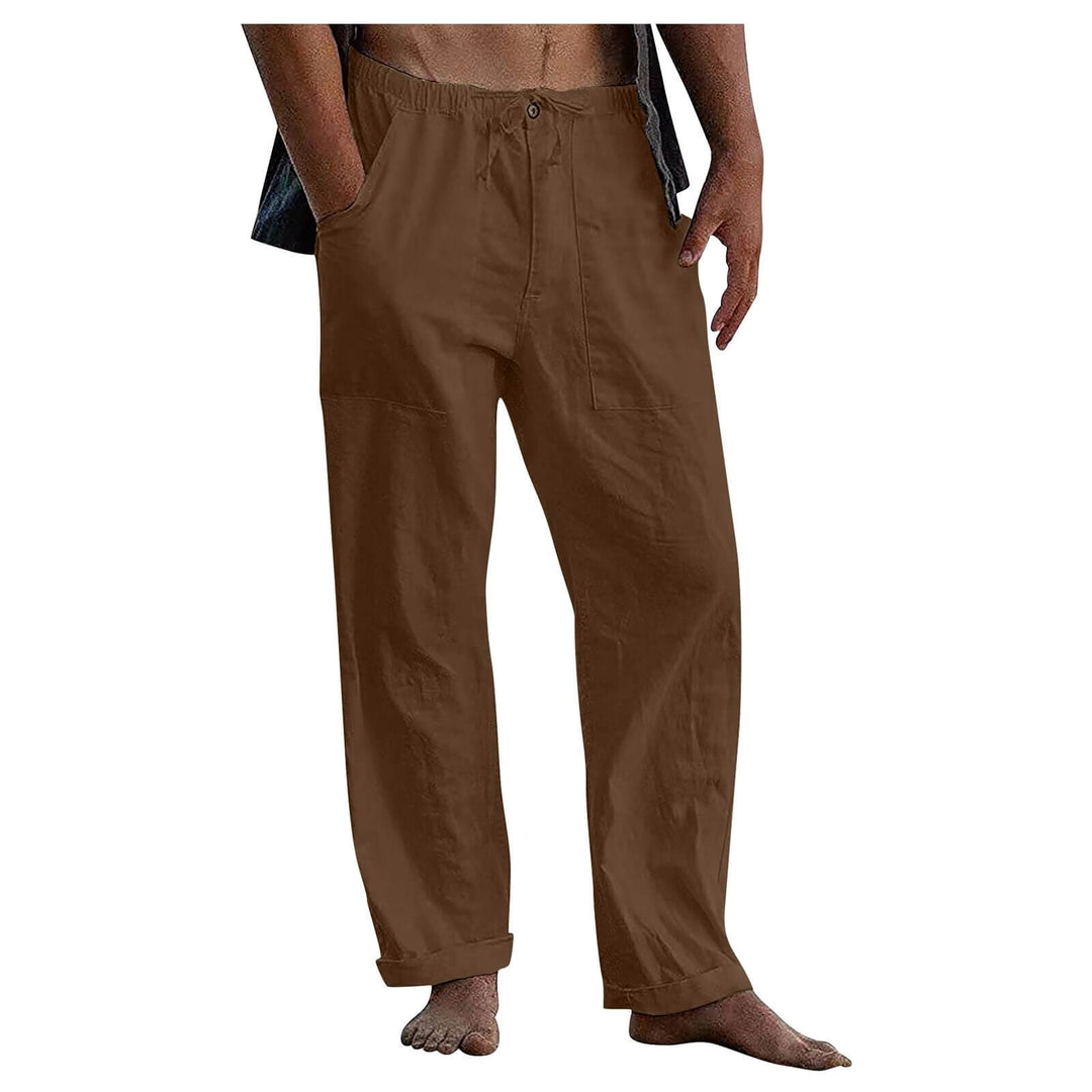 Chique herenbroek met wijde pijpen en moderne snit, voor een ontspannen maar stijlvolle look.