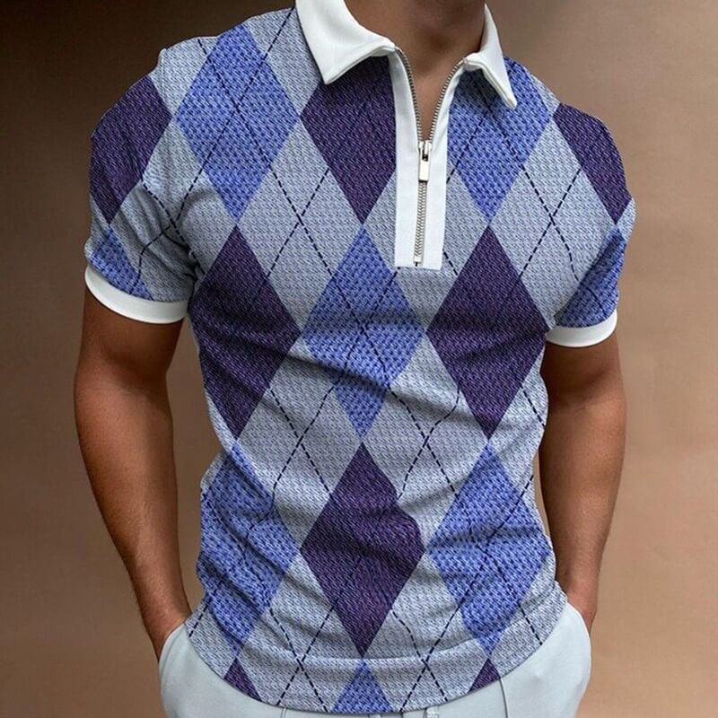 Heren polo shirt op een mannequin, toont de elegante kraag en stijlvolle pasvorm voor herenkleding.