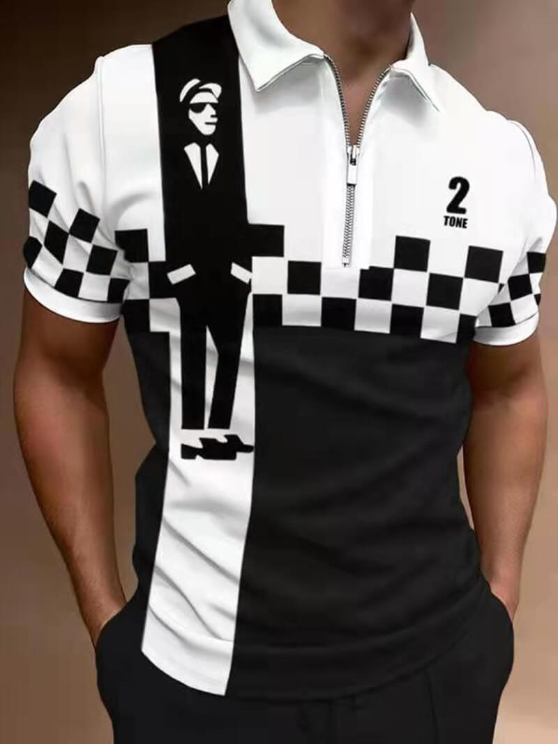 Stijlvol heren polo shirt met elegante kraag. Comfortabele pasvorm voor casual en modieuze looks in zomer en lente.