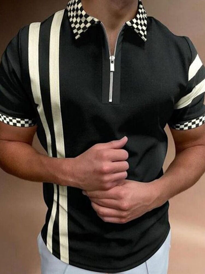 Wit heren polo shirt, een tijdloze keuze voor modieuze en comfortabele herenkleding in de lente en zomer.