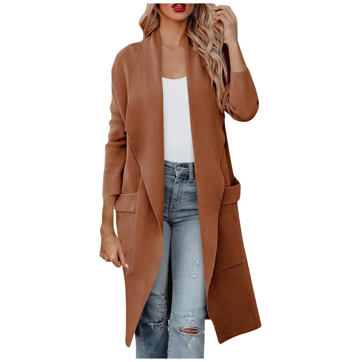 Lange dames winterjas, elegant en warm. Perfect voor stijlvolle wintermode en comfort in elk seizoen.