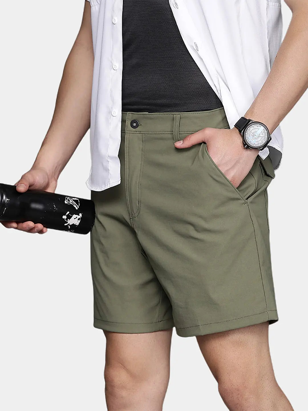 Comfortabele heren zomershorts, Matteo chino model. Ideaal voor ontspanning en stijlvolle casual momenten.