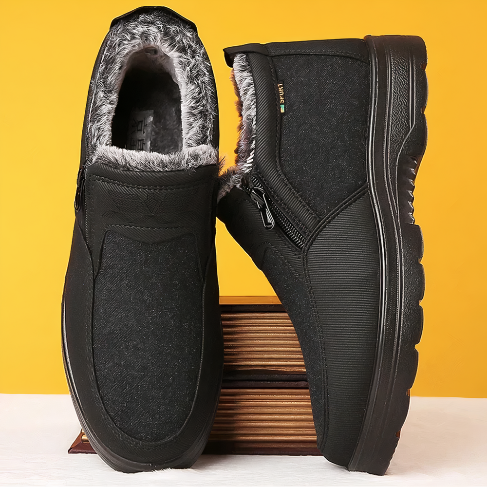 Comfortabele, antislip Arctic Pro herenlaarzen, orthopedisch ontworpen voor voetpijn verlichting in de winter.