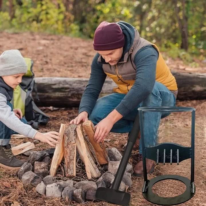 Robuuste houtkliever voor moeiteloos brandhout kloven; ideaal voor tuin, kampvuur en openhaard.