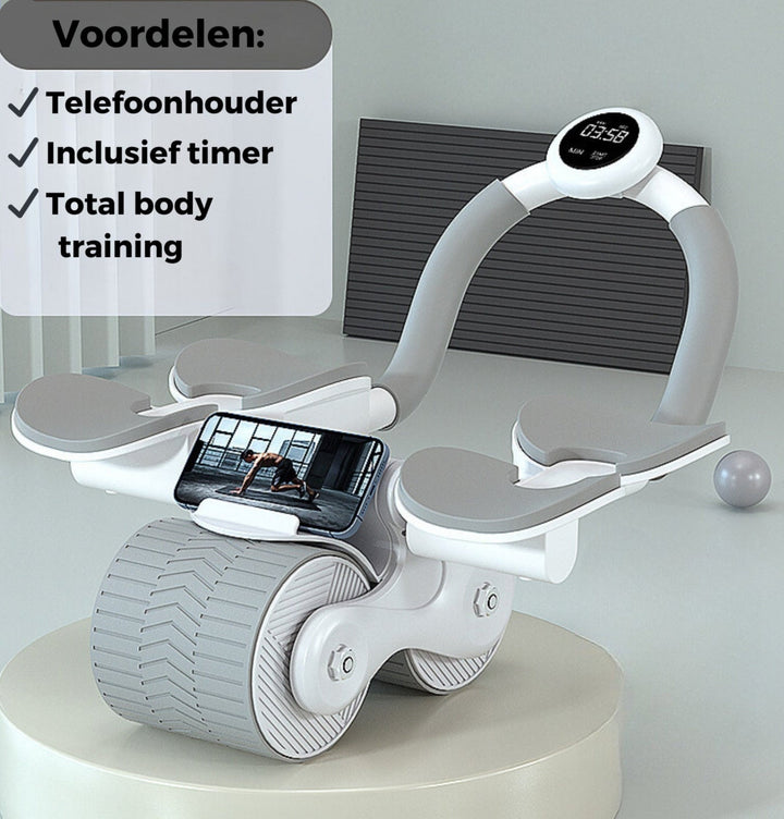 Verbeter je balans en core stabiliteit met de CoreRoller Max buikspiertrainer. Ideaal fitnessapparaat voor thuis sporten.
