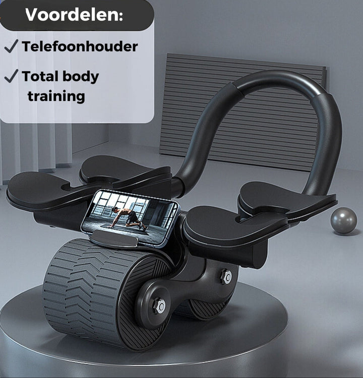 Ergonomische CoreRoller Max buikspiertrainer. Comfortabel en effectief voor krachttraining van je core, thuis of in de gym.
