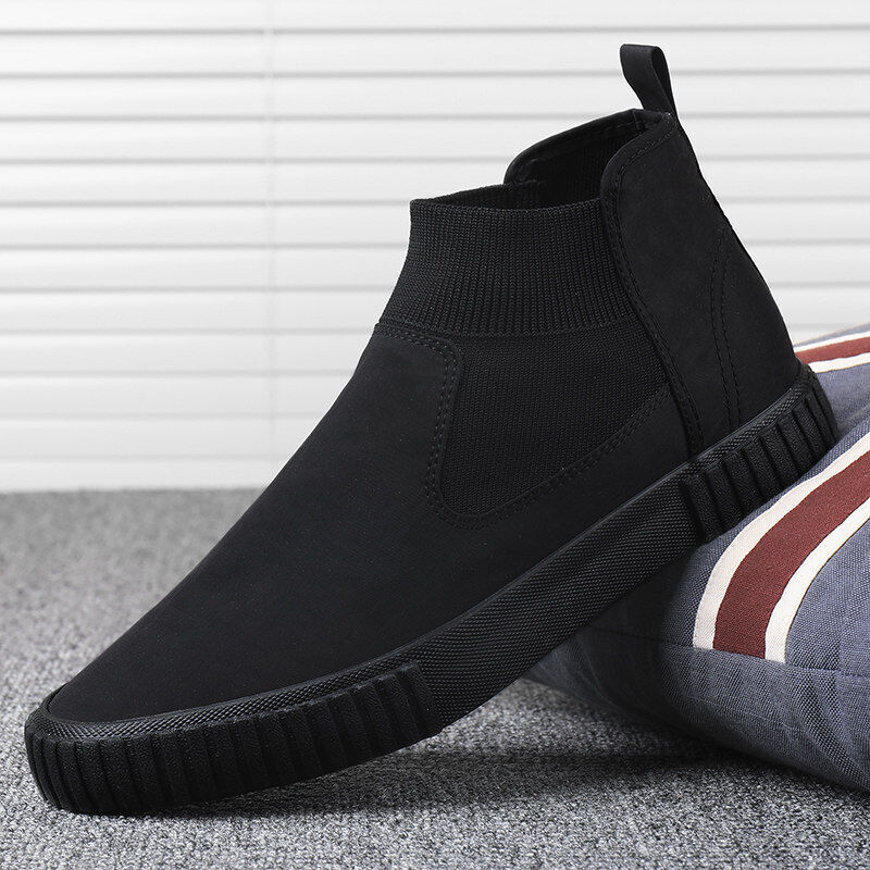Robuuste canvas high-top sneakers voor heren; Lennard model, gebouwd voor duurzaamheid en stijl.