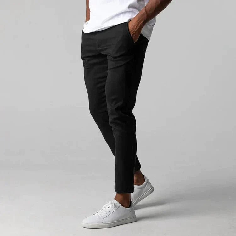 Stijlvolle heren stretch chino, perfect voor zowel casual als zakelijke outfits, met moderne pasvorm.