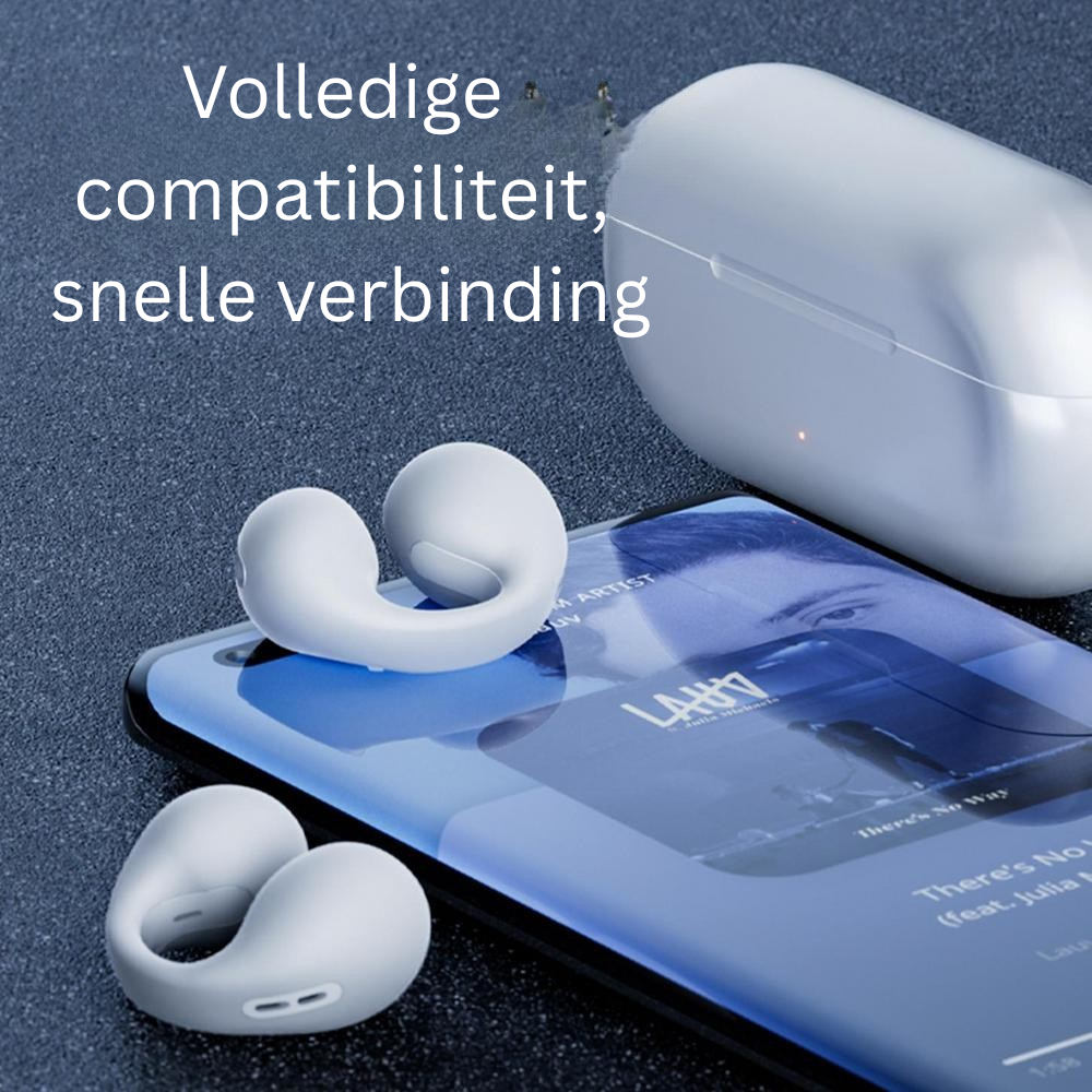 SANDSBERGORIGINALS open-ear hoofdtelefoon, unisex design met botgeleiding voor superieur comfort.