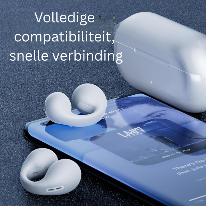 SANDSBERGORIGINALS open-ear hoofdtelefoon, unisex design met botgeleiding voor superieur comfort.