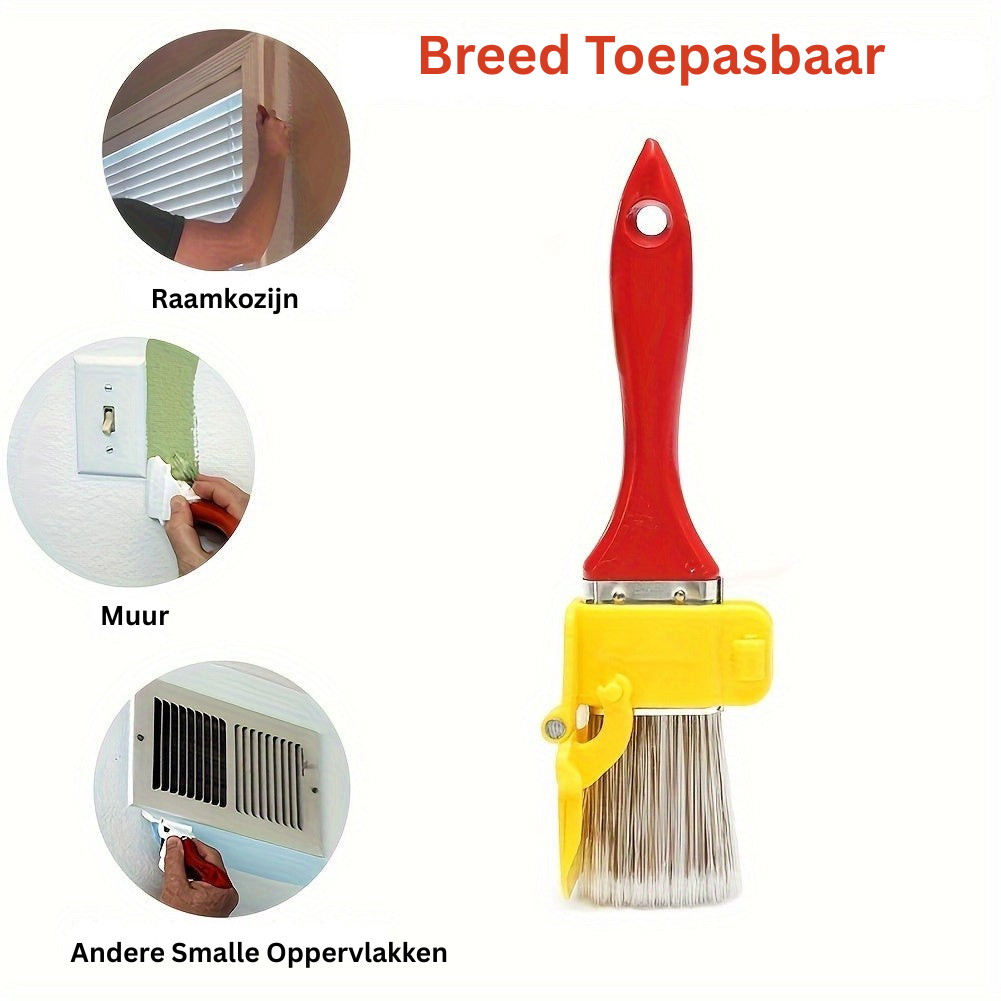 Slimme verfkwast met verfstripper, vervangt twee gereedschappen. Meer efficiëntie voor al uw schilder- en doe-het-zelf projecten.