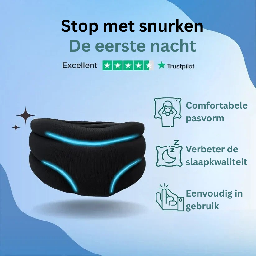 Ergonomische neksteun voor pijnverlichting, correcte houding en diepere nachtrust.